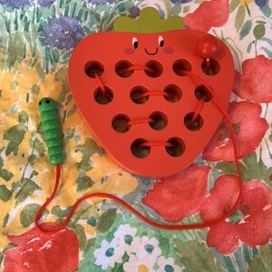 Strawberry Wooden Lacing Toy